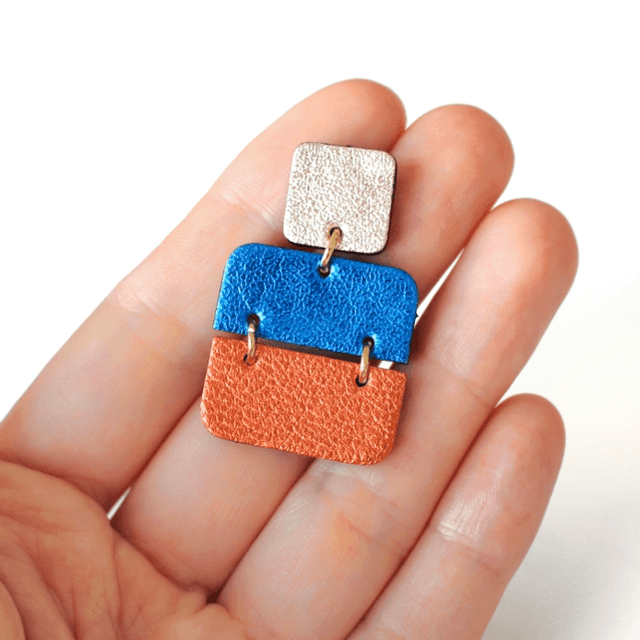 Loli • Bleu, orange métallisé 