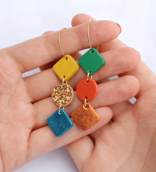 Gemma • jaune, doré, turquoise métallisé