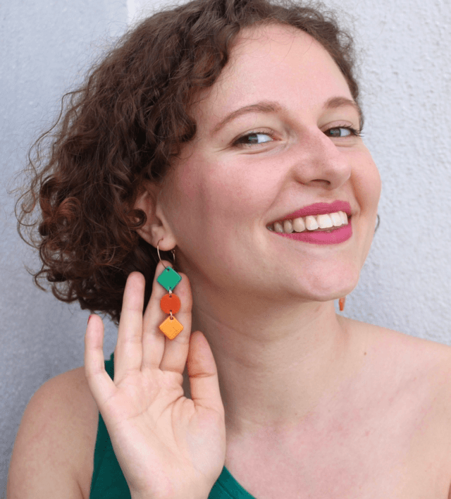 Gemma • vert, orange mat et métallisé