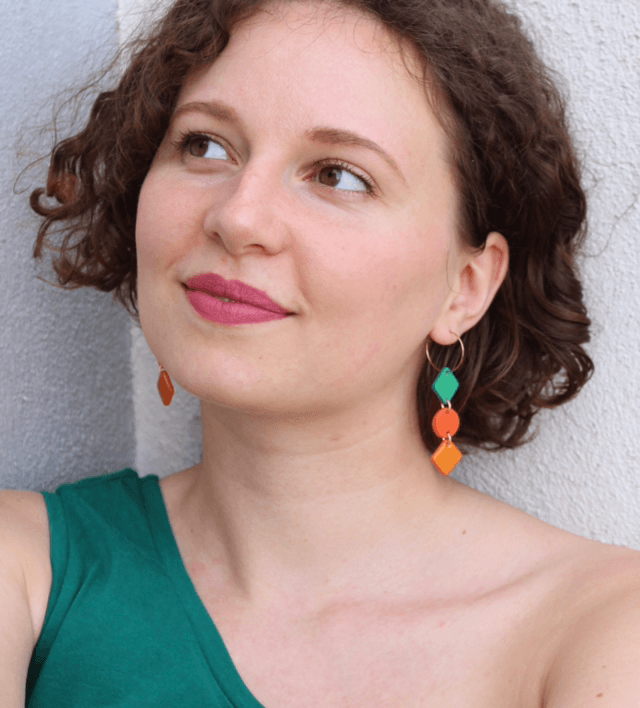 Gemma • vert, orange mat et métallisé