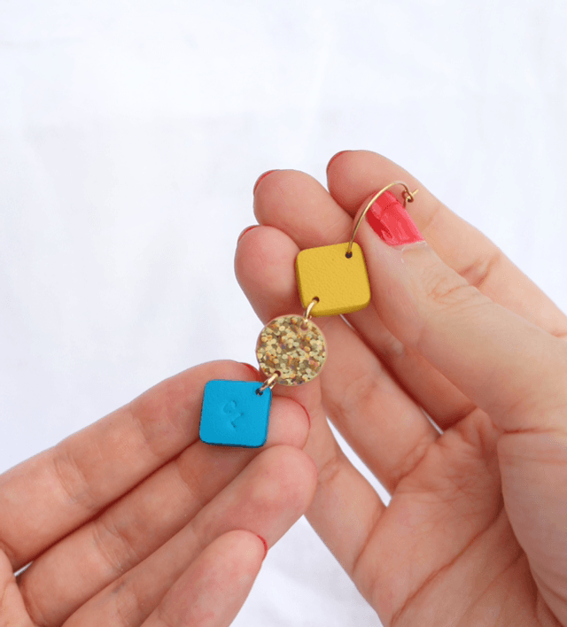 Gemma • jaune, doré, turquoise métallisé