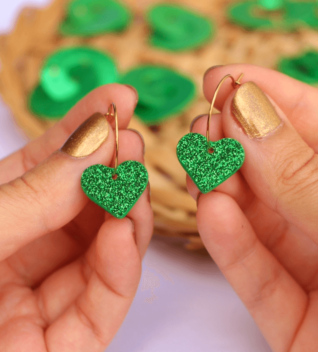 Mia • vert à paillettes